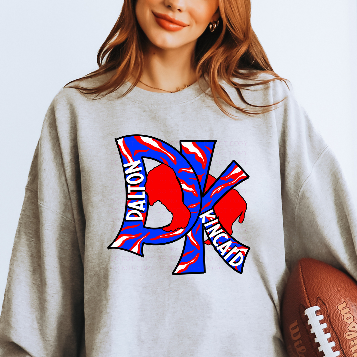 Dalton Kincaid Initials Red Buffalo Players Football T-Shirt or Sweatshirt