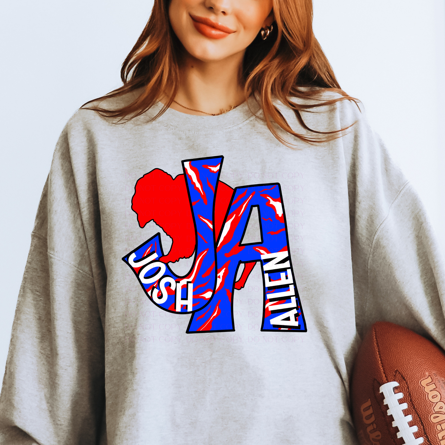 Josh Allen Initials Red Buffalo Players Football T-Shirt or Sweatshirt (Copy)