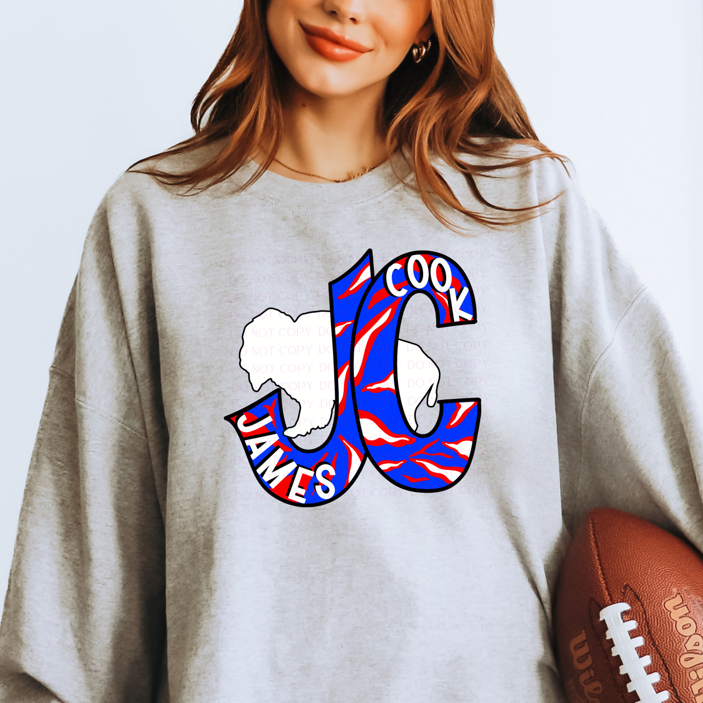 James Cook Initials White Players Football T-Shirt or Sweatshirt