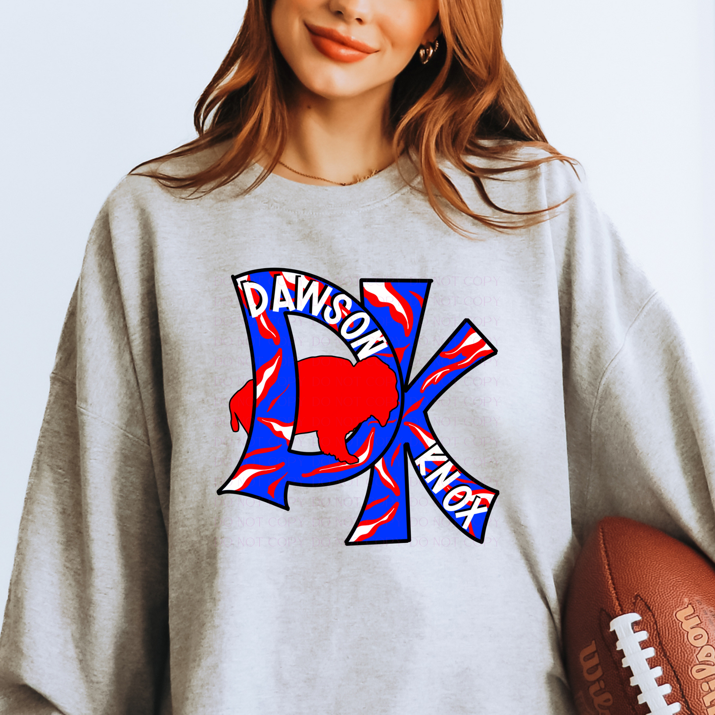 Dawson Knox Initials Red Players Football T-Shirt or Sweatshirt