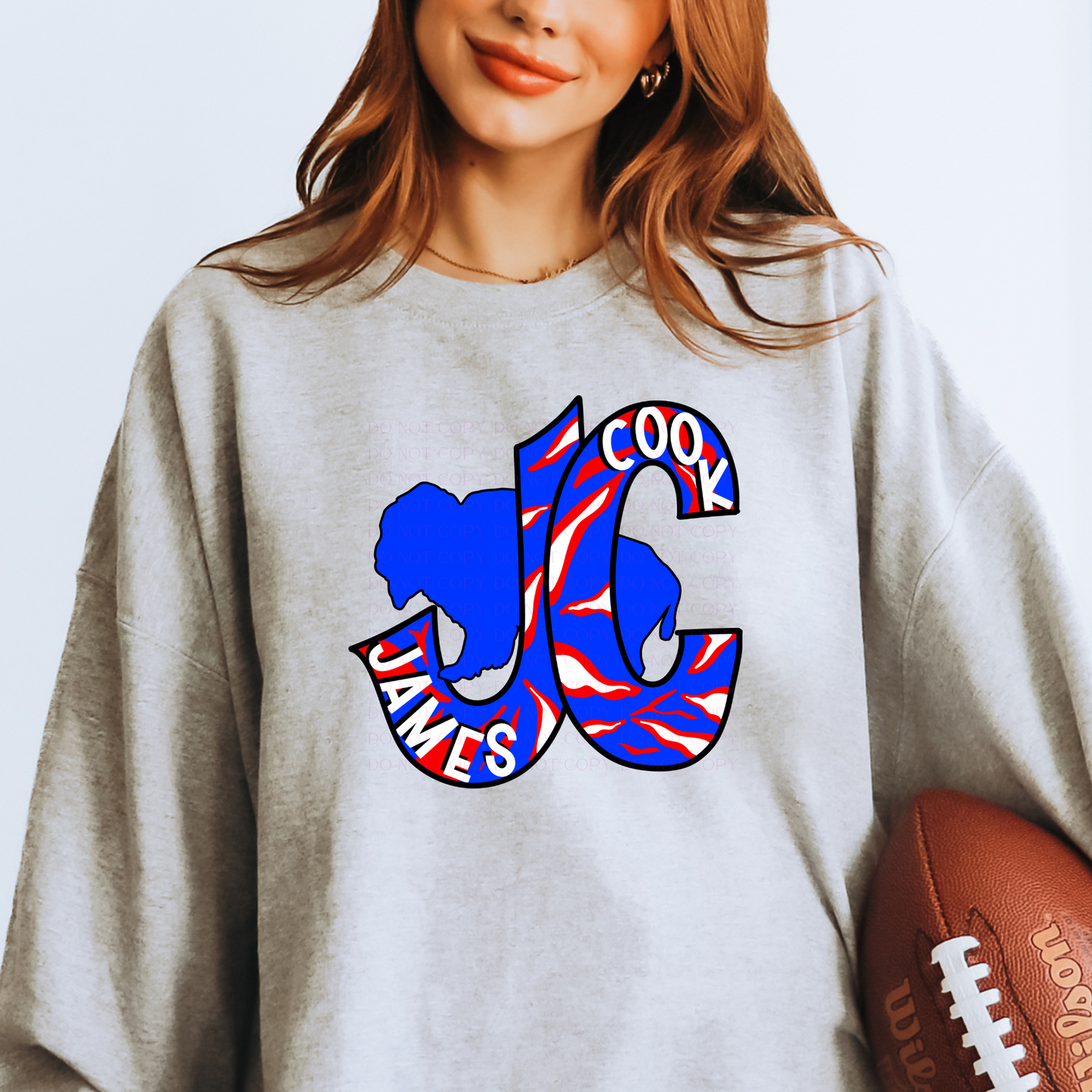 James Cook Initials Blue Players Football T-Shirt or Sweatshirt