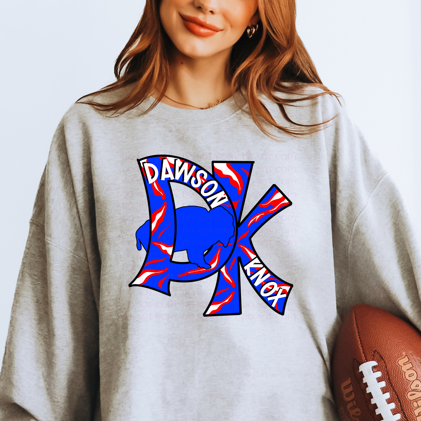 Dawson Knox Initials Blue Players Football T-Shirt or Sweatshirt