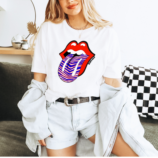 Buffalo Zubaz Tongue Red Lips Buffalo Football T-shirt or Sweatshirt