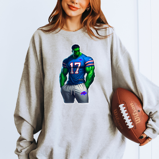 Hulk Buffalo Football Green Allen 17 T-shirt or Sweatshirt