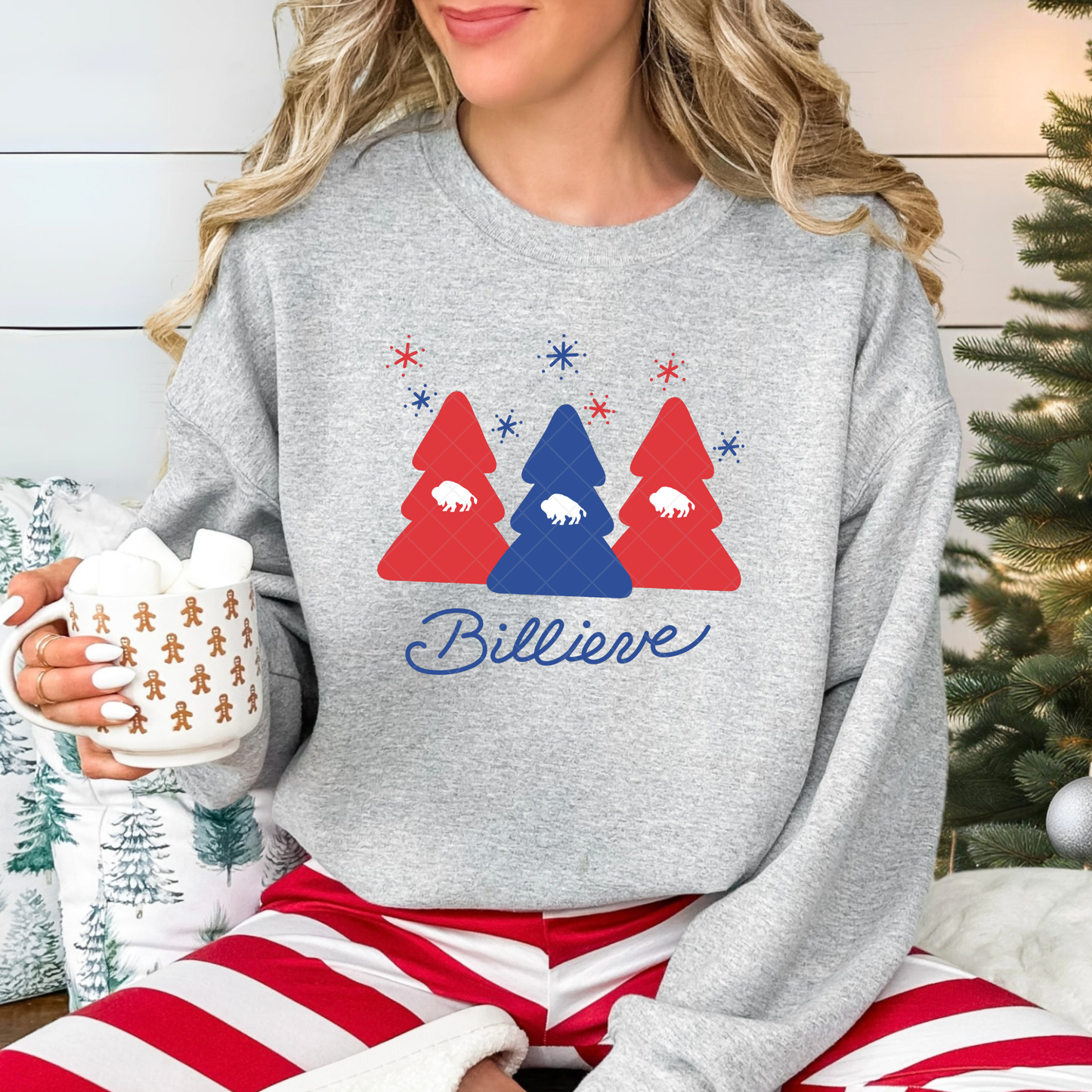 Billieve Christmas Trees Buffalo T-Shirt or Sweatshirt