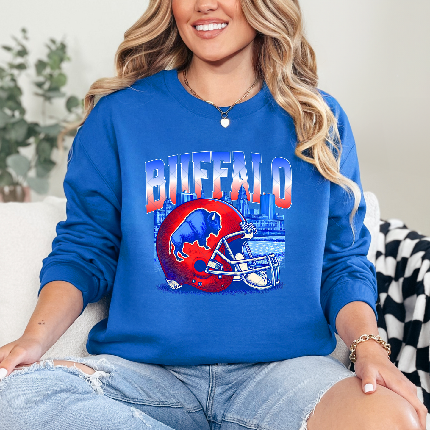 Buffalo Red Helmet Sweatshirt