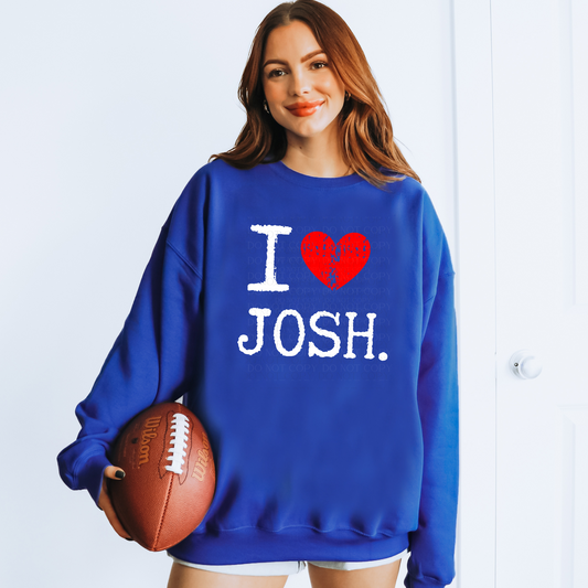 I Heart Josh Crewneck Sweatshirt