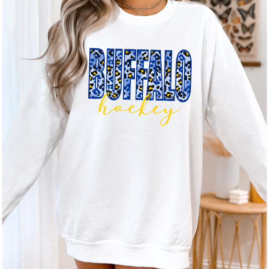 Buffalo Hockey Animal Print T-Shirt or Sweatshirt