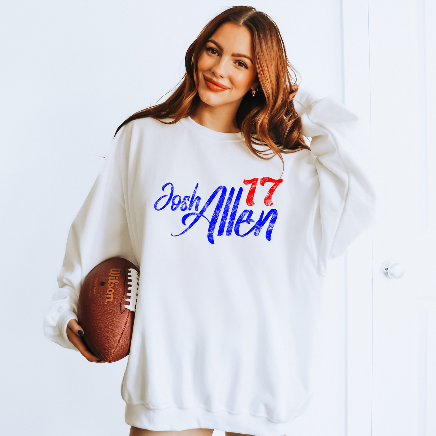 Josh Allen 17 Distressed Buffalo Football T-Shirt, Sweatshirt or Hoodie