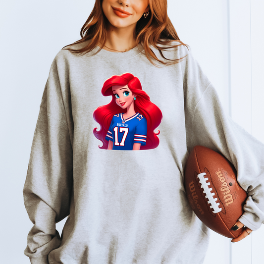 Mermaid Buffalo Football Ariel T-shirt or Sweatshirt