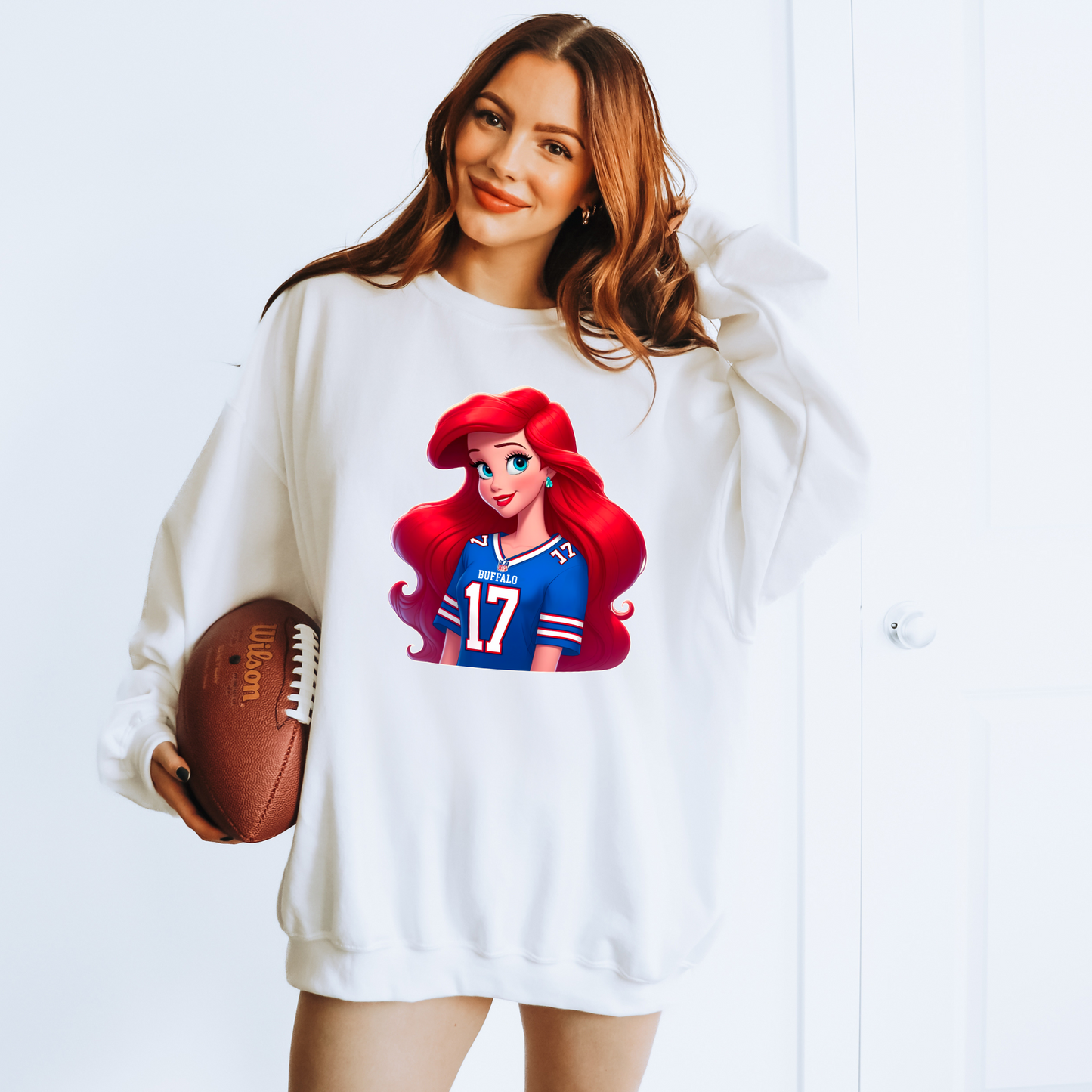 Mermaid Buffalo Football Ariel T-shirt or Sweatshirt