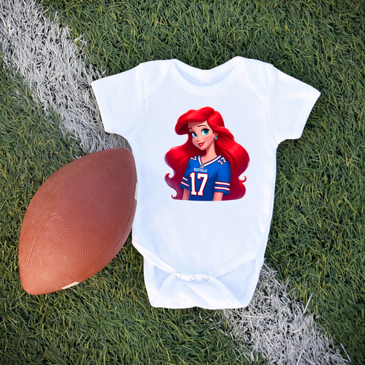 Baby Buffalo Football Fan Ariel Allen 17 Short Sleeve Bodysuit