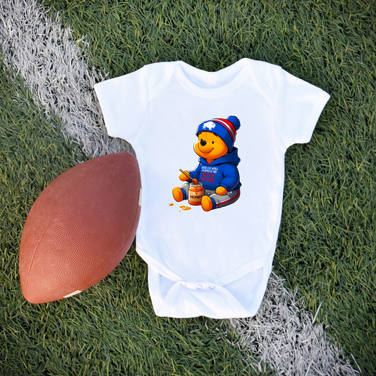 Baby Buffalo Fan Pooh Short Sleeve Bodysuit, Bear