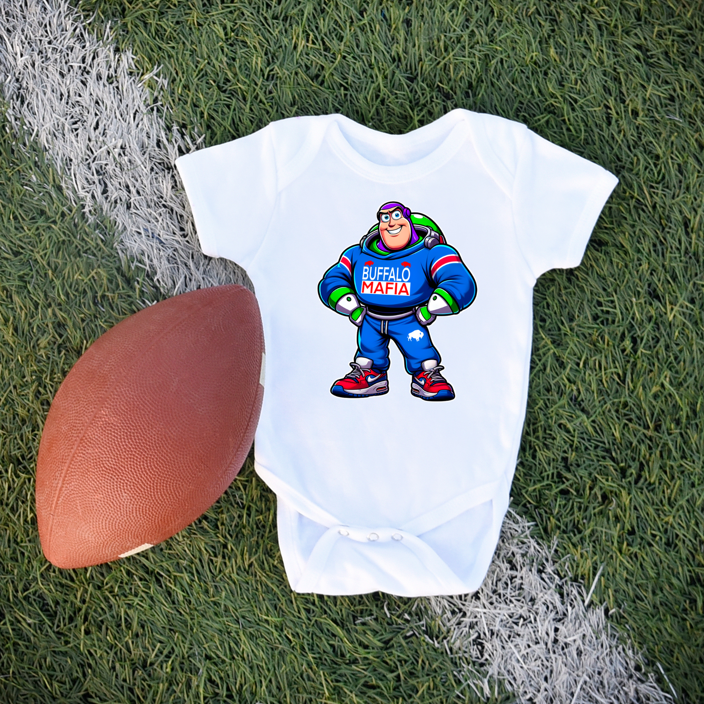 Baby Buffalo Fan Buzz Short Sleeve Bodysuit, Lightyear, Toy