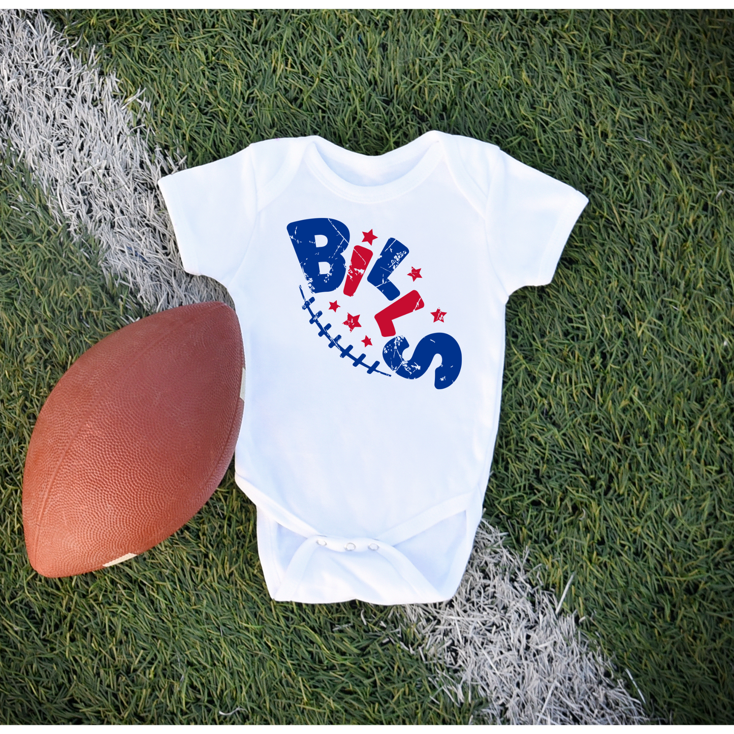 Cute Bills Lettering Buffalo Football One-Piece Infant Baby Bodysuit