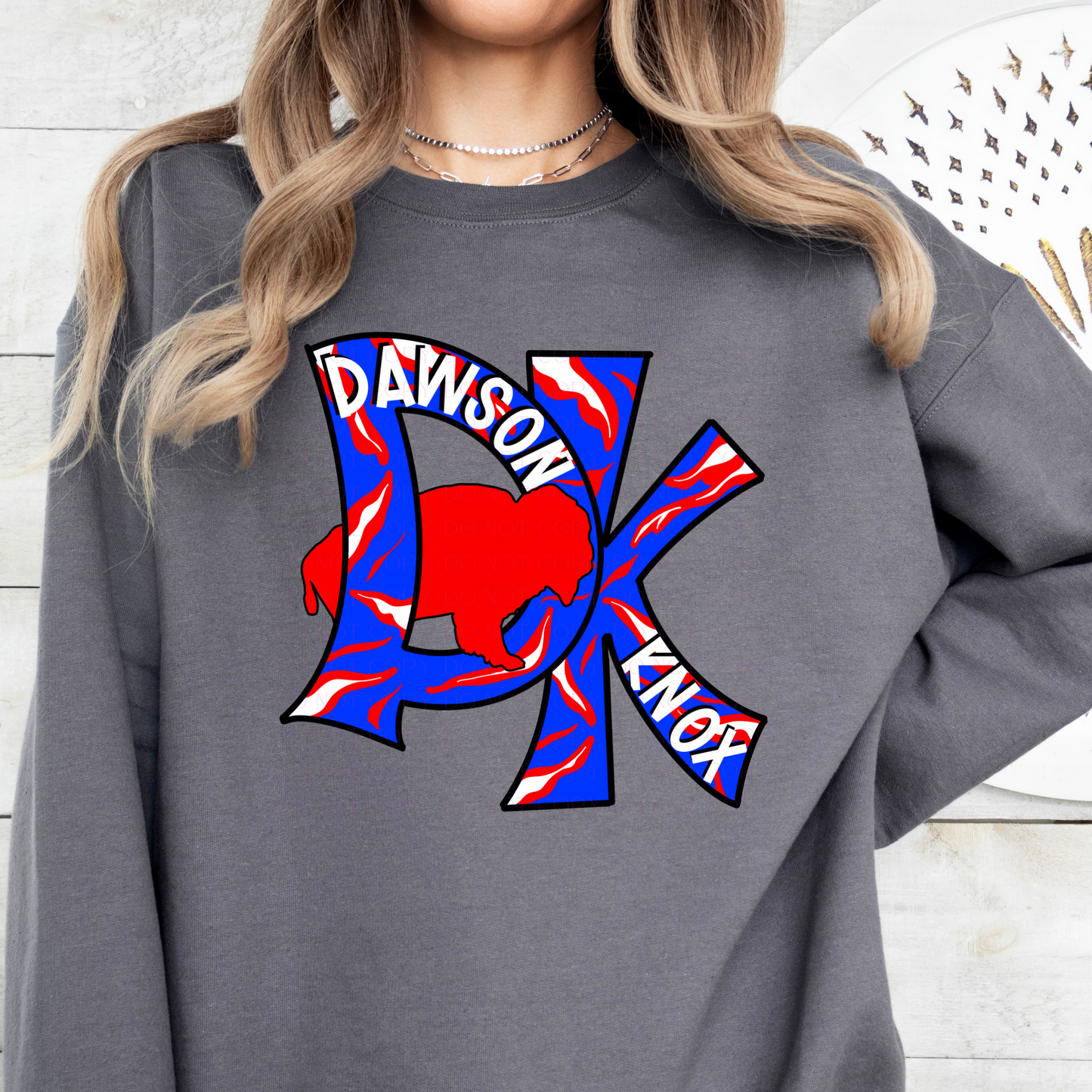 Dawson Knox Initials Red Players Football T-Shirt or Sweatshirt