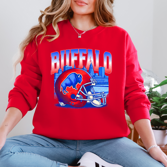 Buffalo Red Helmet Sweatshirt