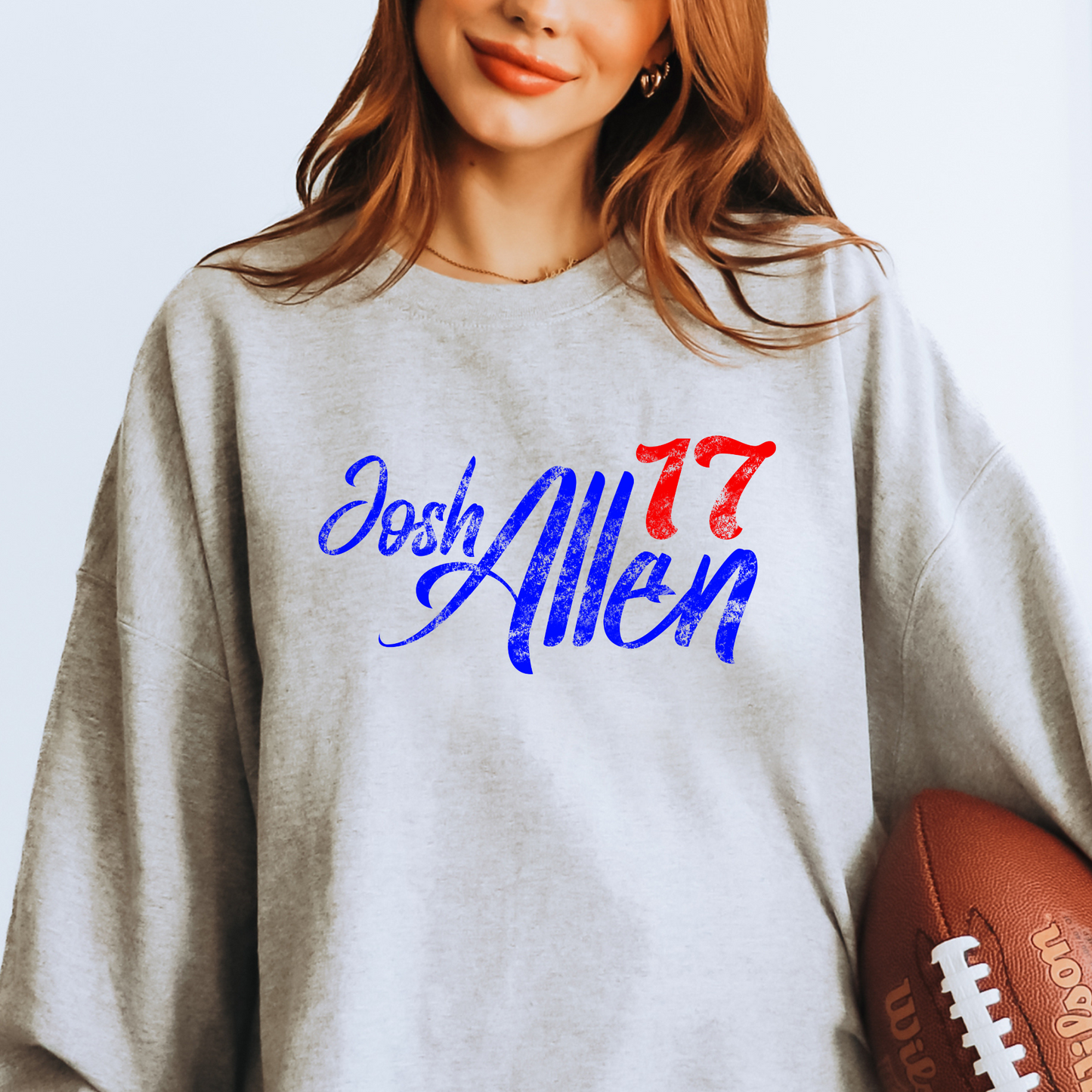 Josh Allen 17 Distressed Buffalo Football T-Shirt, Sweatshirt or Hoodie