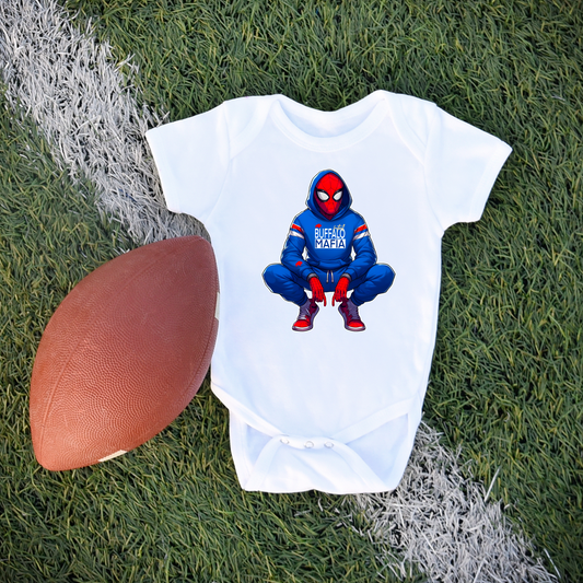 Baby Buffalo Fan Spidey Short Sleeve Bodysuit