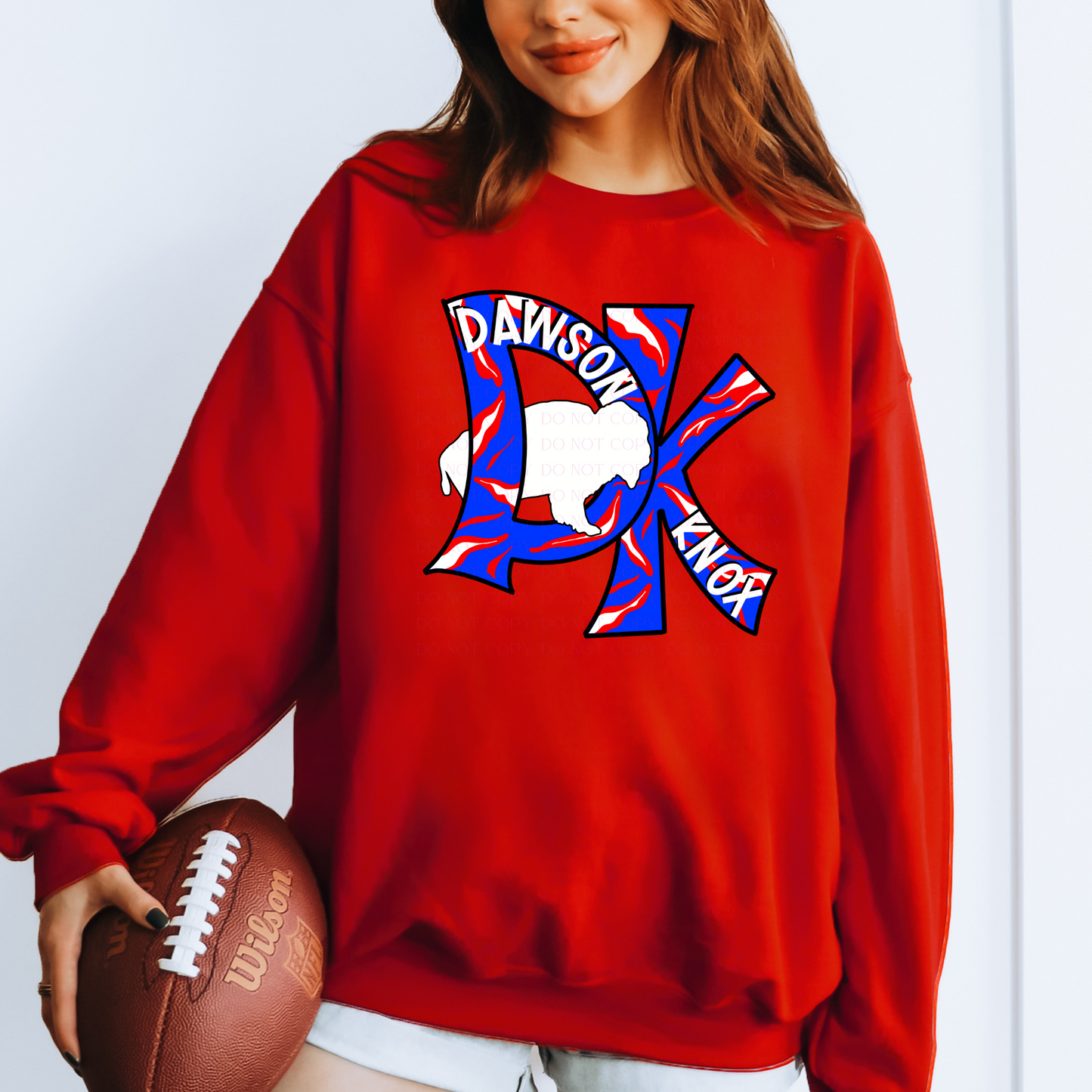 Dawson Knox Initials White Buffalo Players Football T-Shirt or Sweatshirt