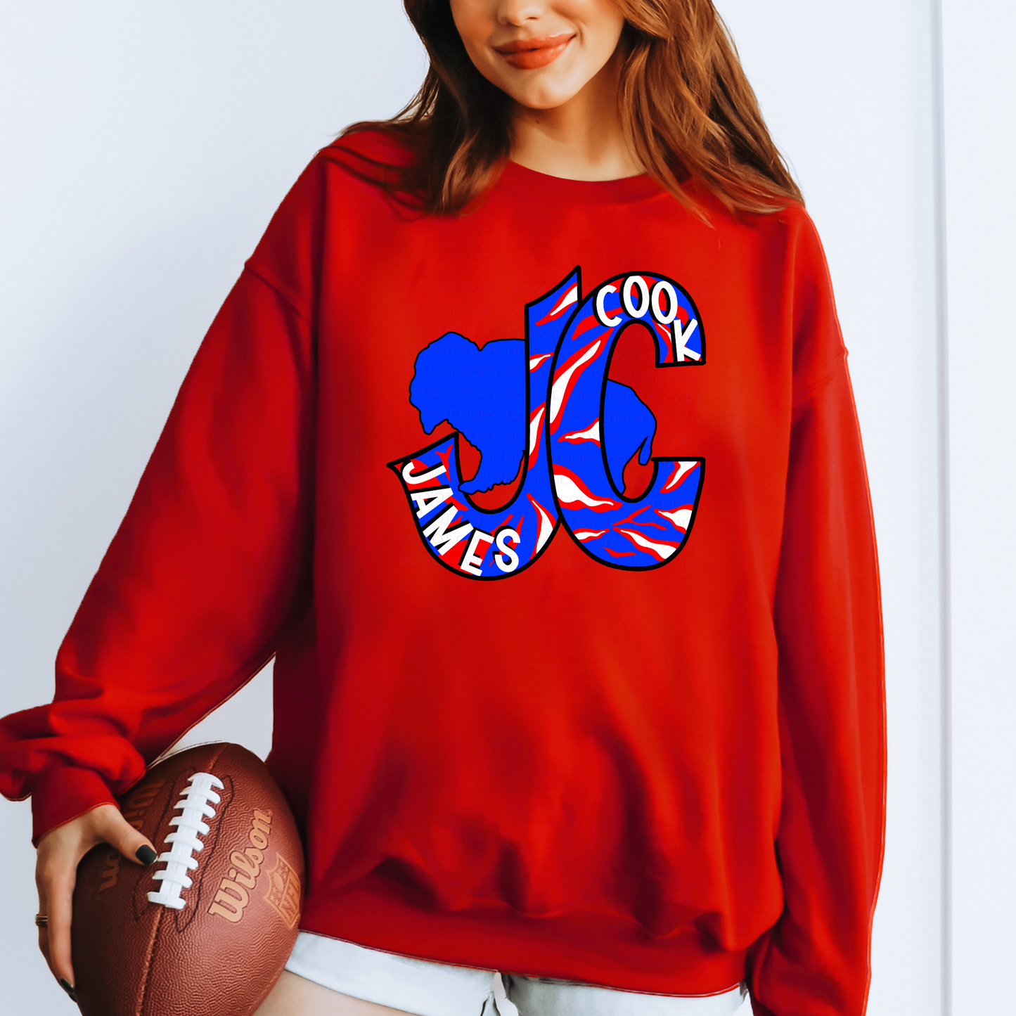 James Cook Initials Blue Players Football T-Shirt or Sweatshirt