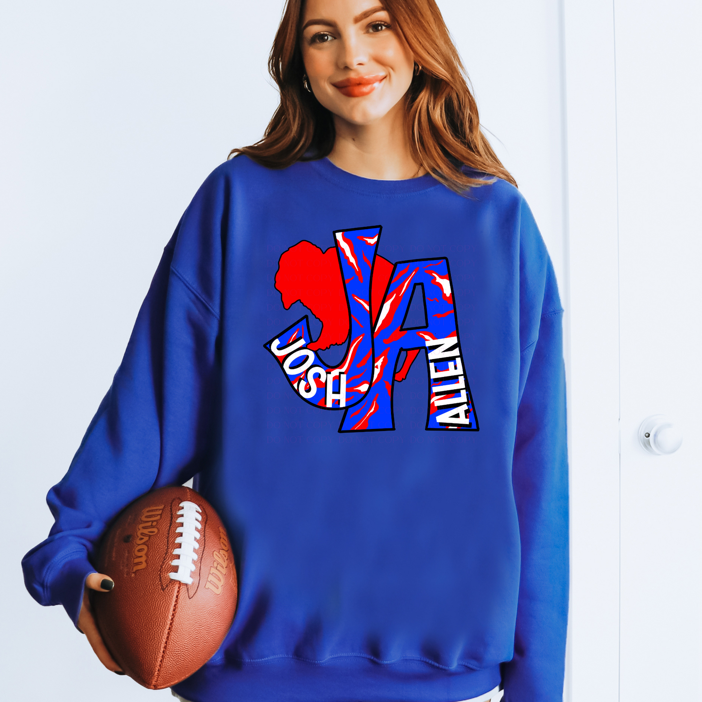 Josh Allen Initials Red Buffalo Players Football T-Shirt or Sweatshirt (Copy)