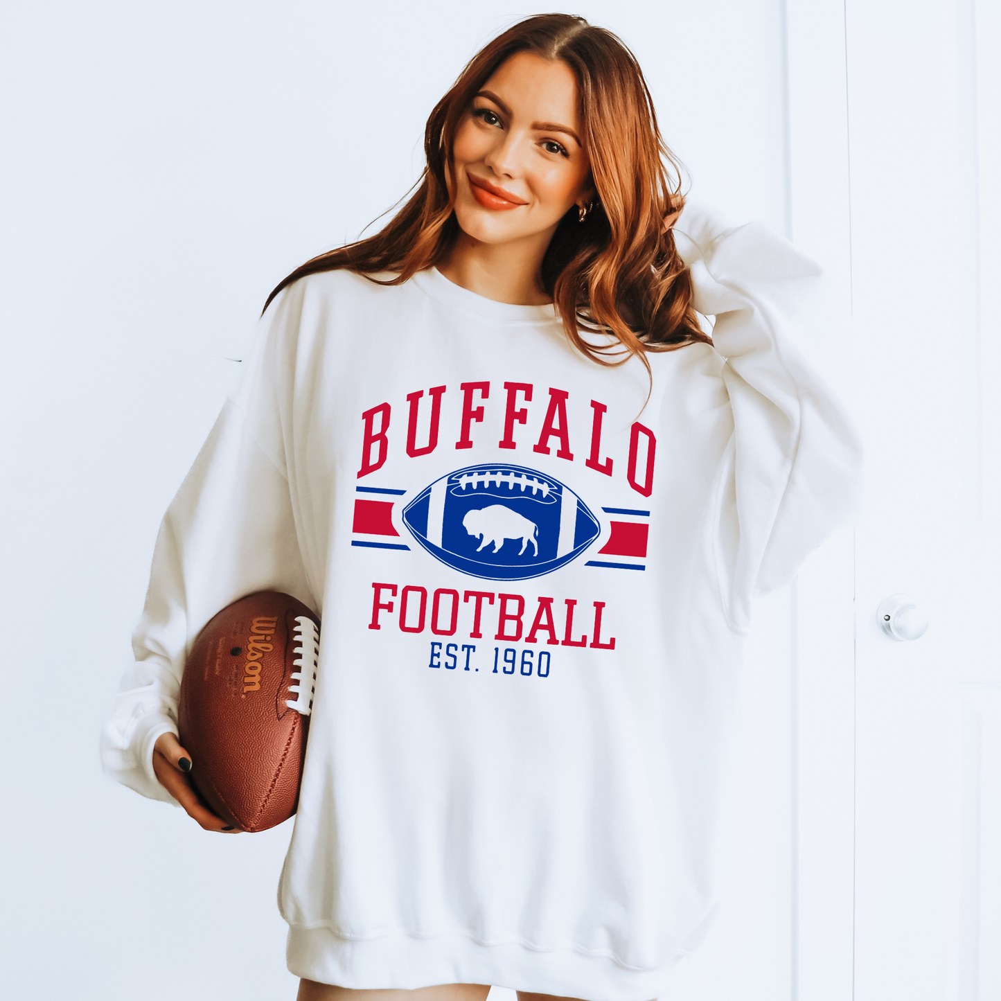 Buffalo Football Red and Blue TShirt or Sweatshirt