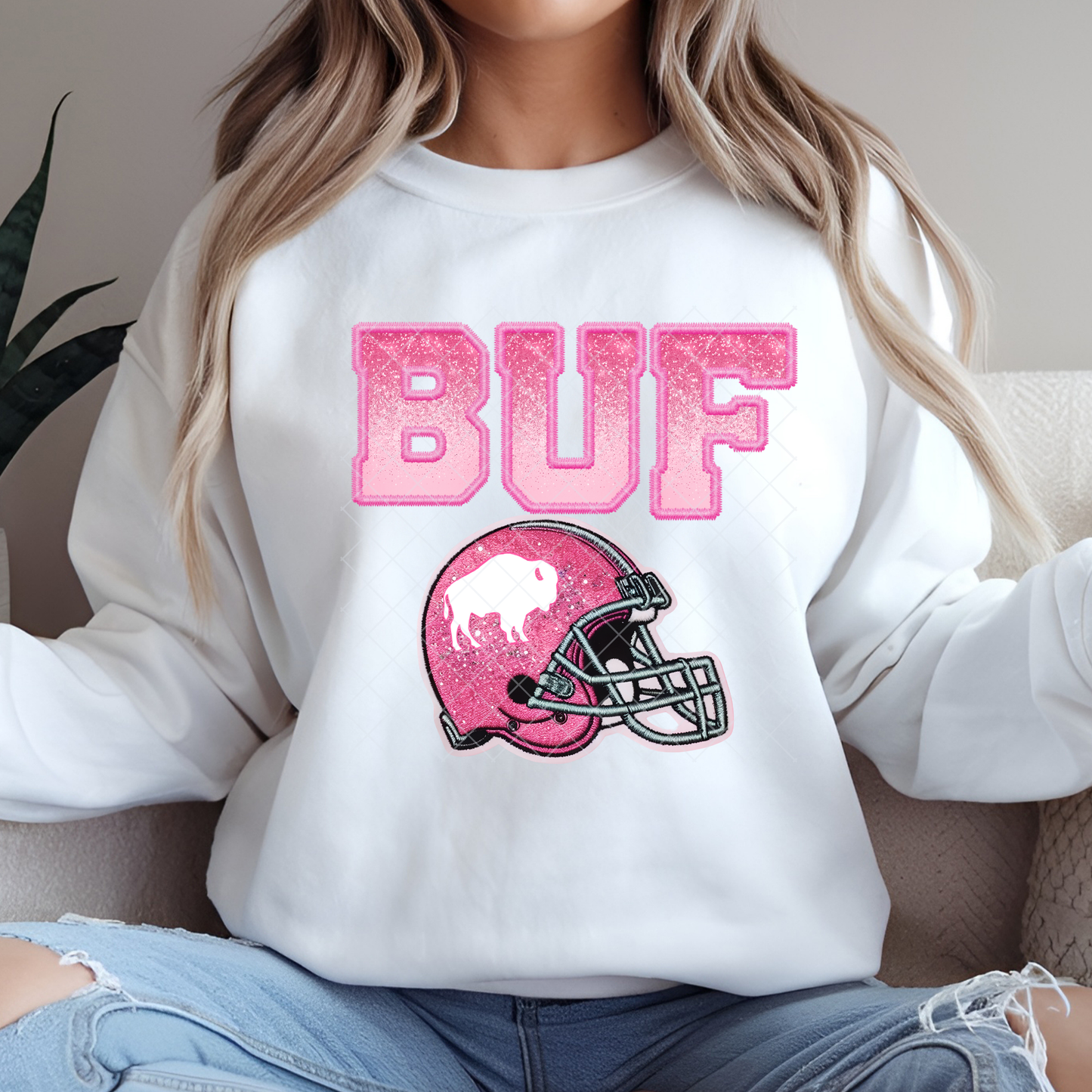 BUF Pink Helmet Sweatshirt
