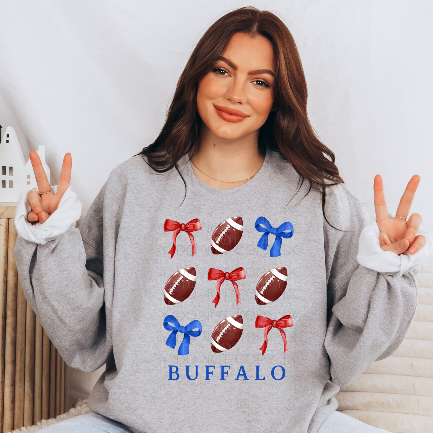 Buffalo Football Coquette Grid T-Shirt, Sweatshirt, or Hoodie