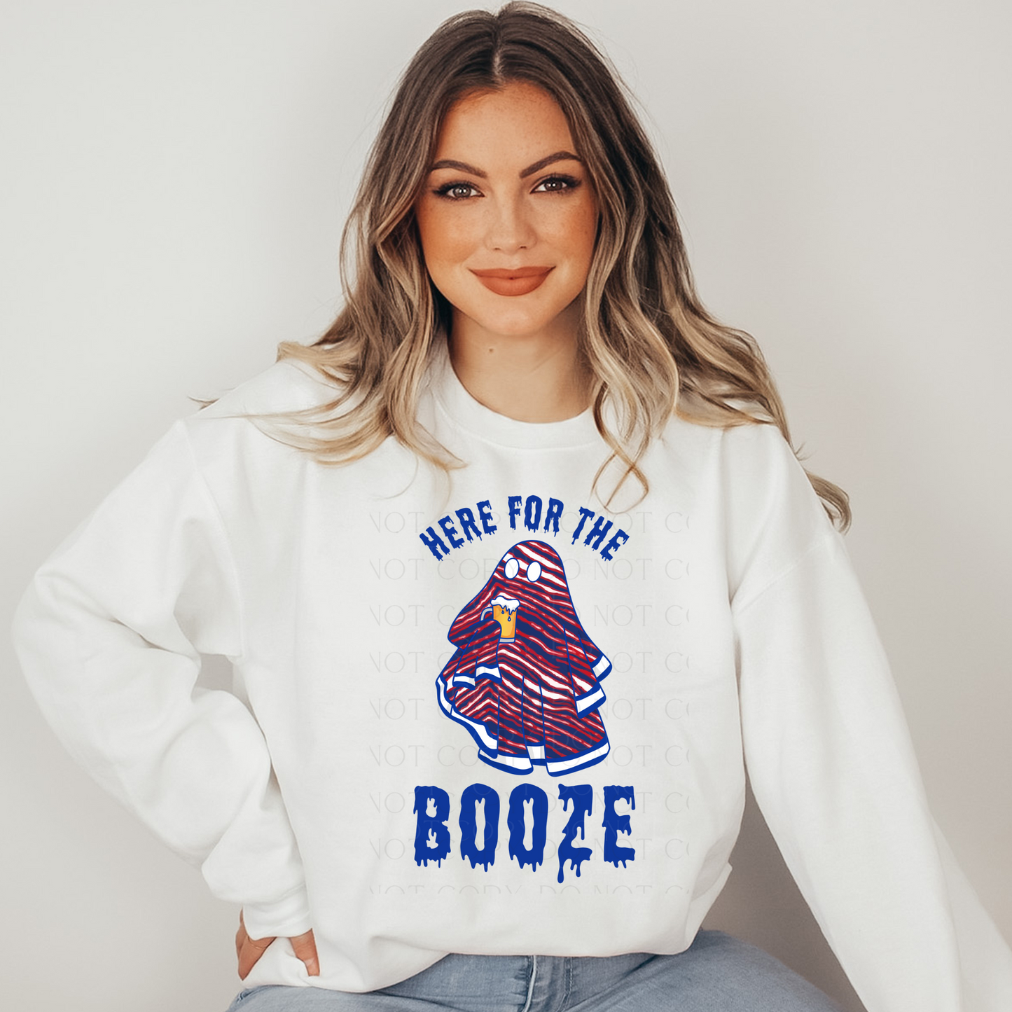 Here For The Booze Buffalo Halloween T-Shirt or Sweatshirt