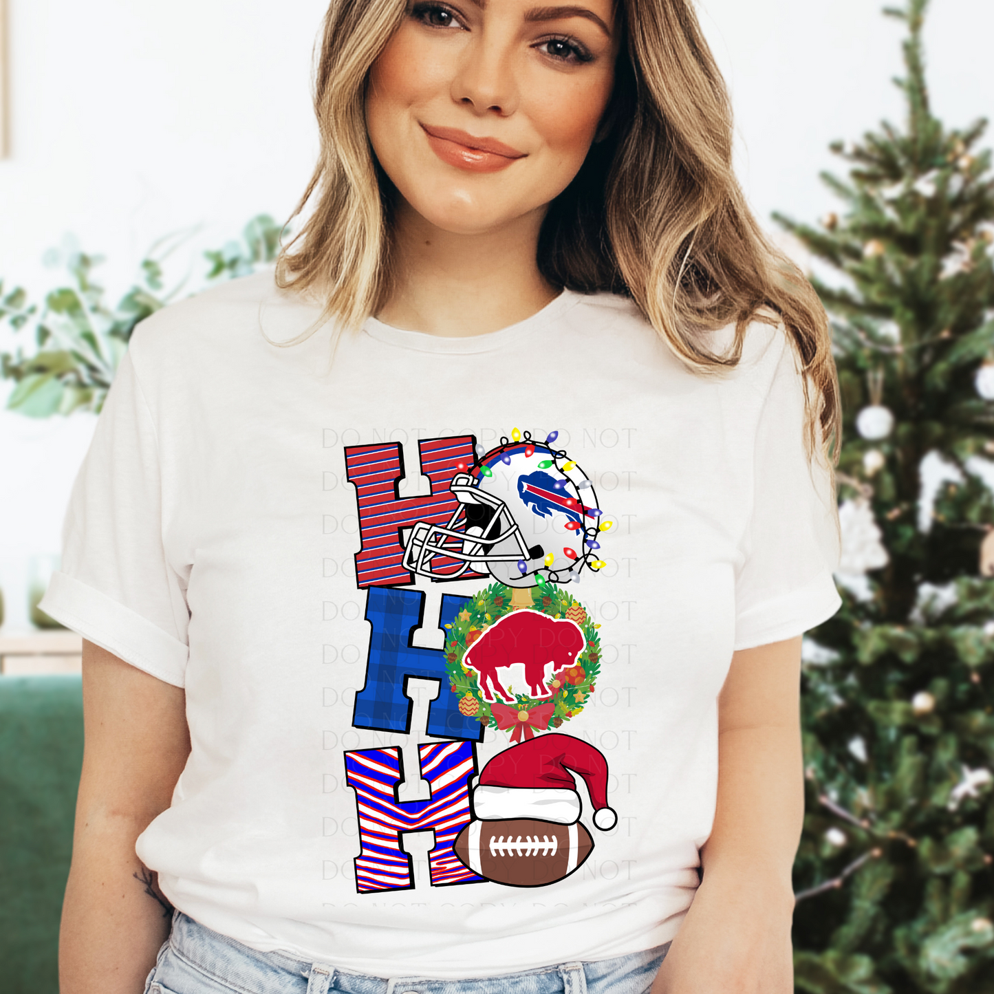 Ho Ho Ho Buffalo Christmas Trio T-Shirt or Sweatshirt