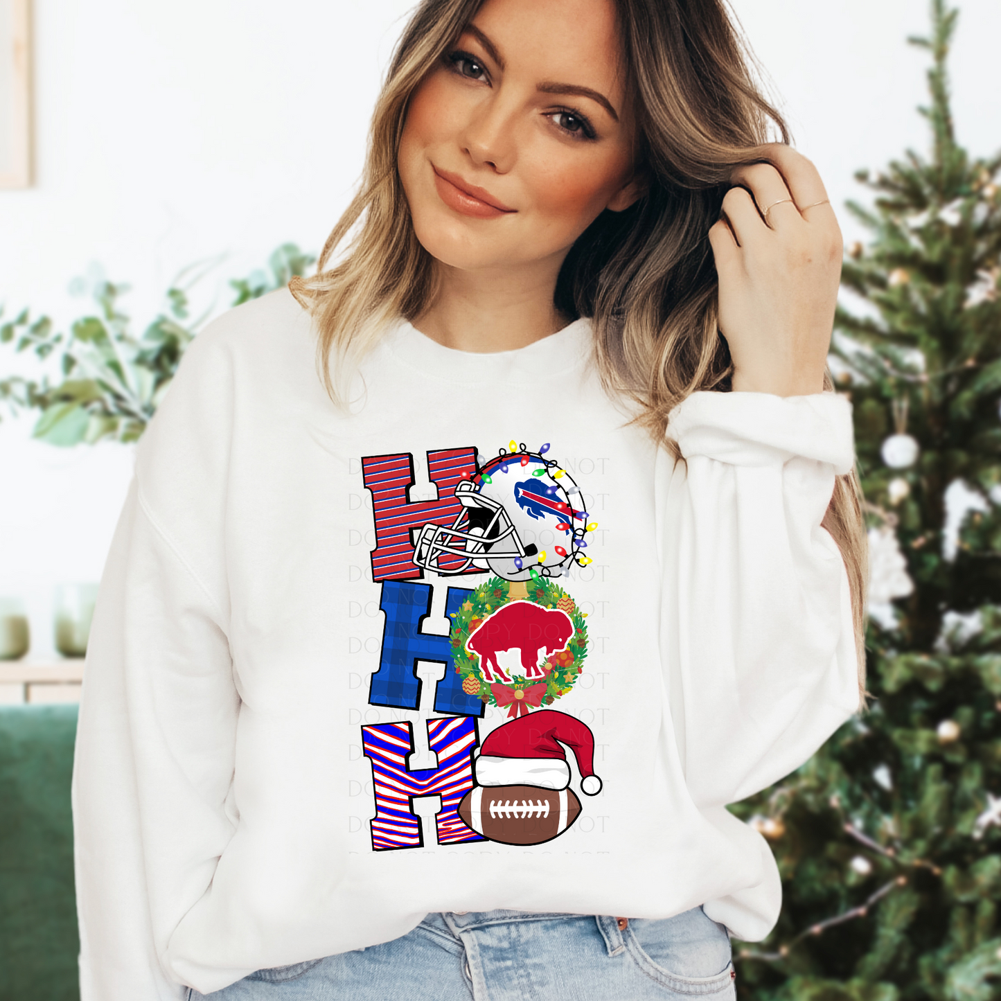 Ho Ho Ho Buffalo Christmas Trio T-Shirt or Sweatshirt