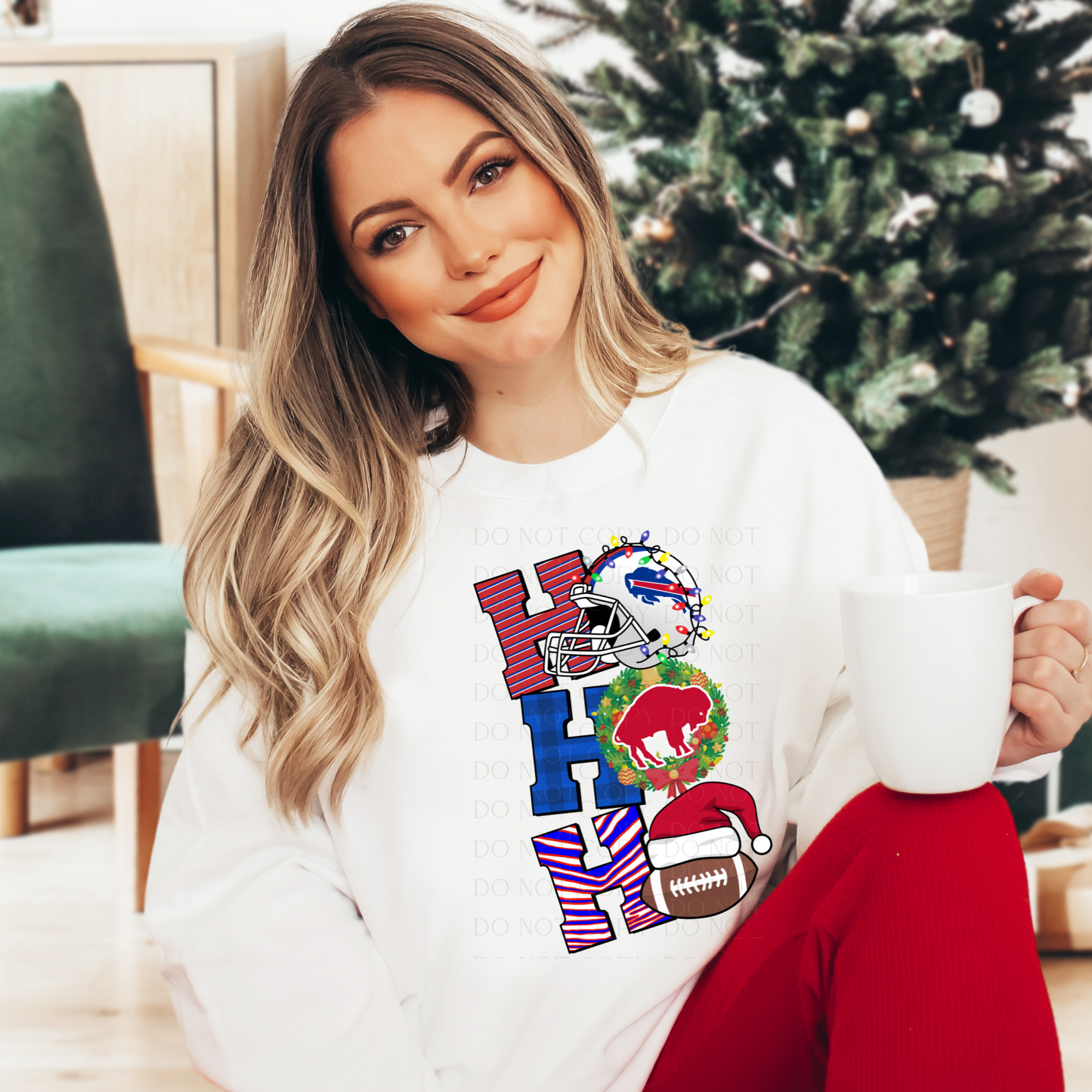 Ho Ho Ho Buffalo Christmas Trio T-Shirt or Sweatshirt