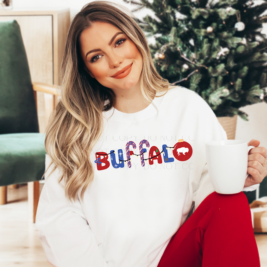 Buffalo Christmas Decorations T-Shirt or Sweatshirt