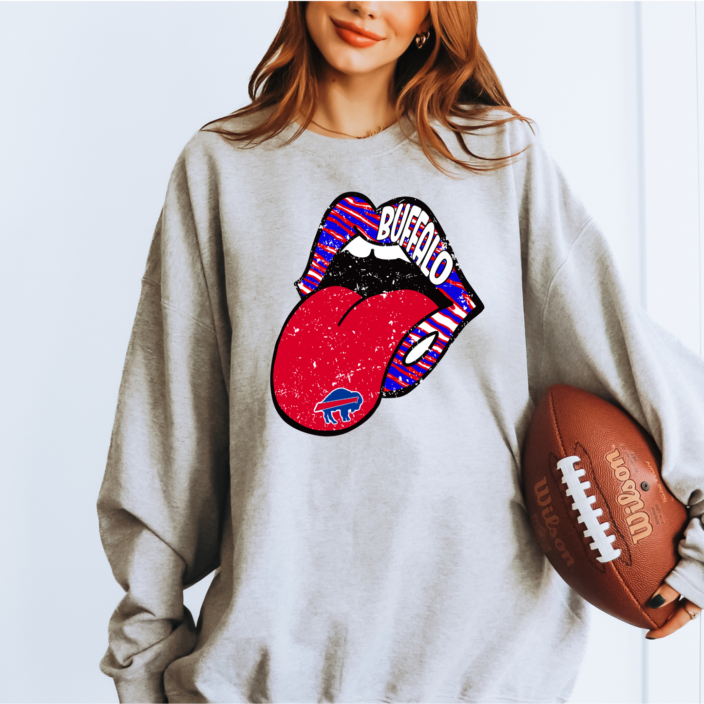 Zubaz Tongue Lips Buffalo Football T-shirt or Sweatshirt