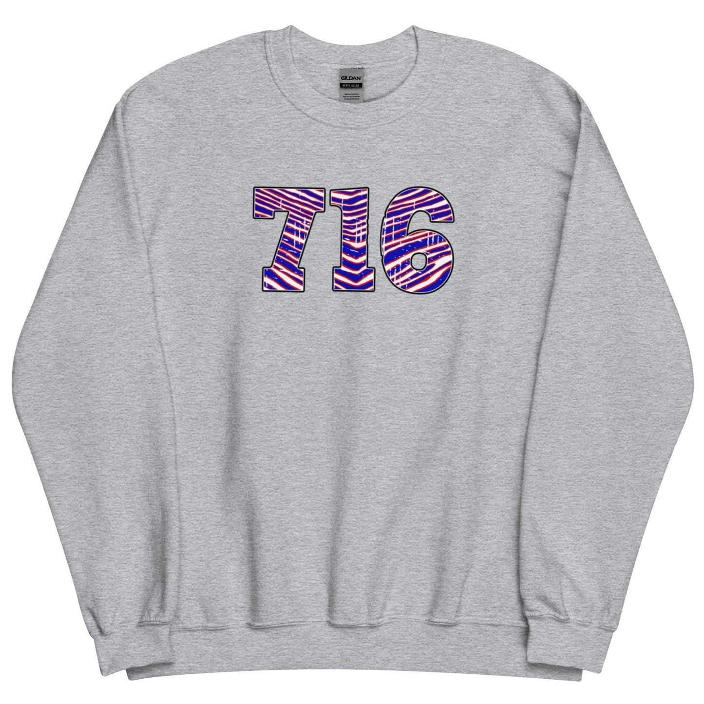 716 Distressed Buffalo Football Sweatshirt