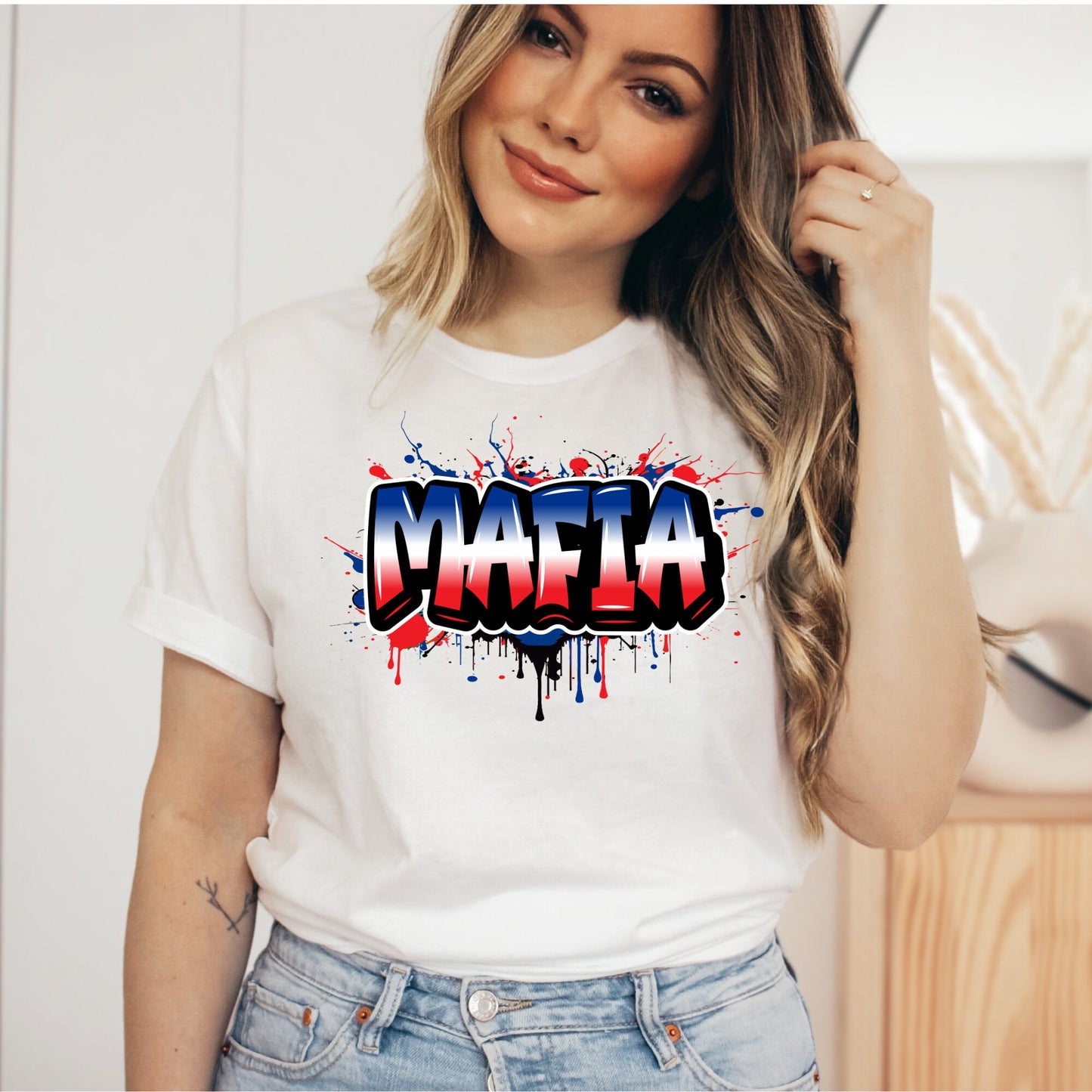 Mafia Graffiti Drip Paint Buffalo Football Unisex t-shirt or sweatshirt