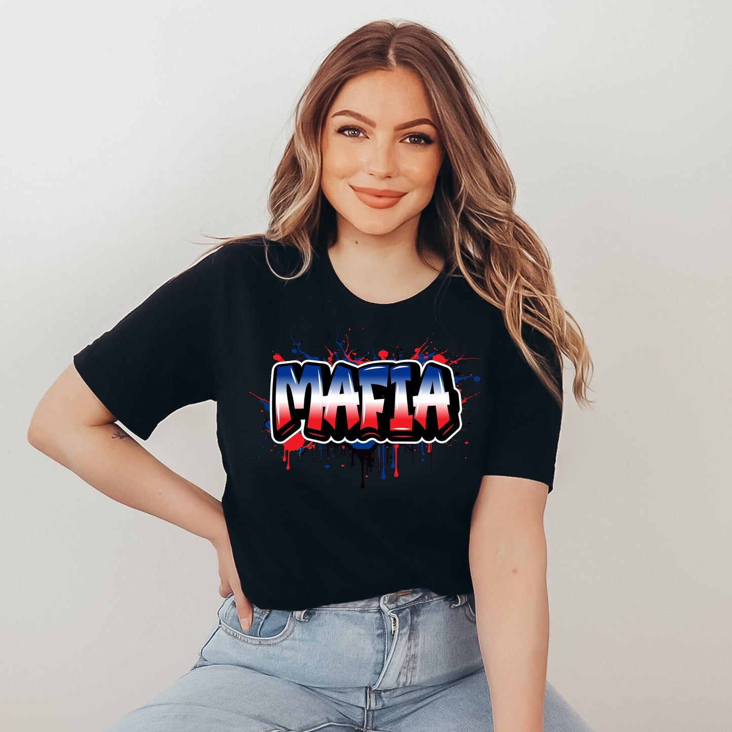 Mafia Graffiti Drip Paint Buffalo Football Unisex t-shirt or sweatshirt