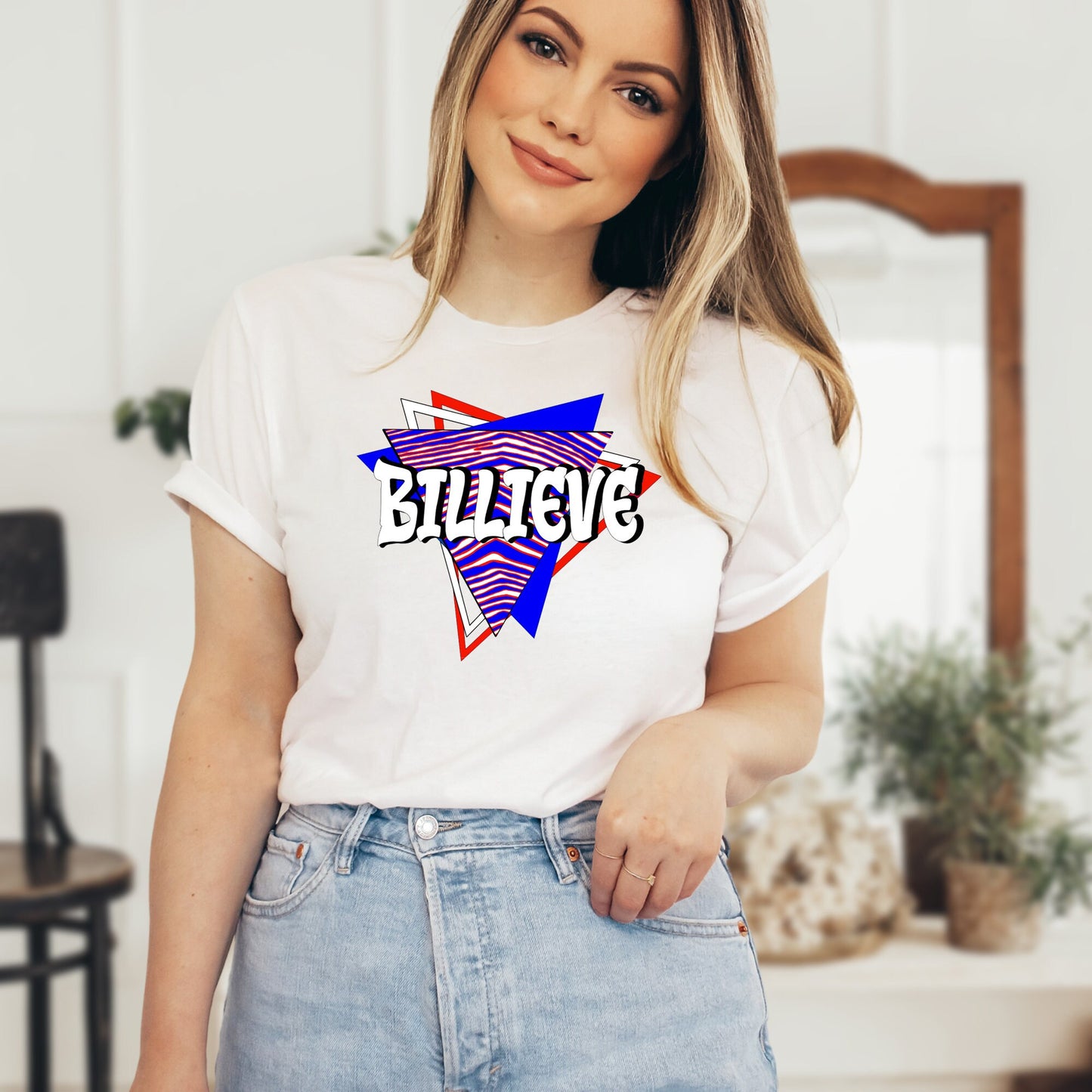 Billieve 90s Retro VIntage Design Zubaz Triangle Unisex t-shirt