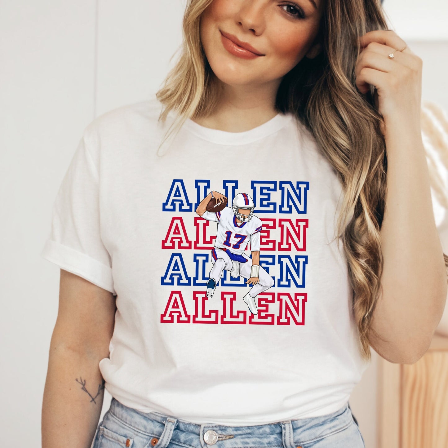 Allen Jumping Buffalo Football  T-Shirt or Sweatshirt