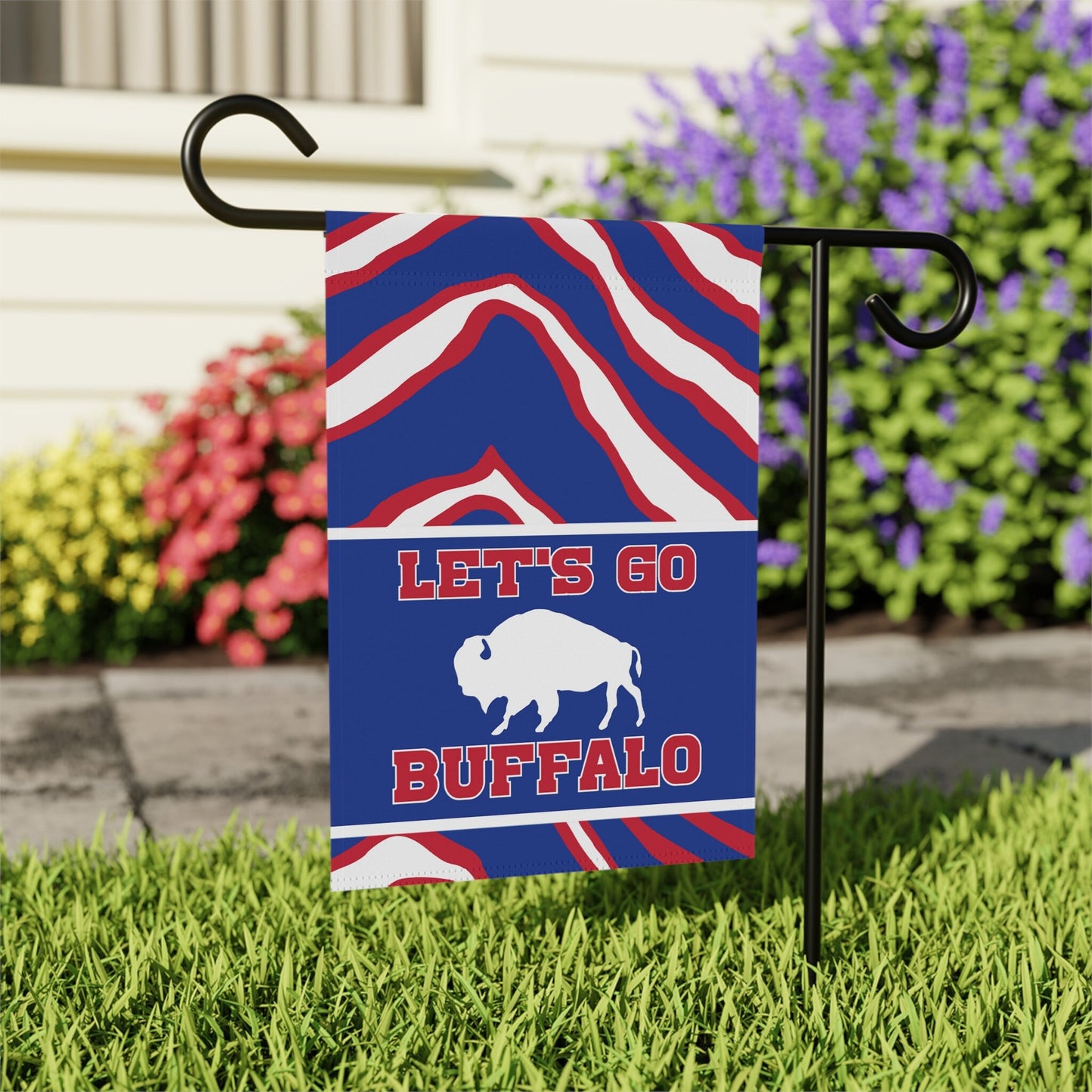 Let's Go Buffalo Zubaz Garden & House Banner