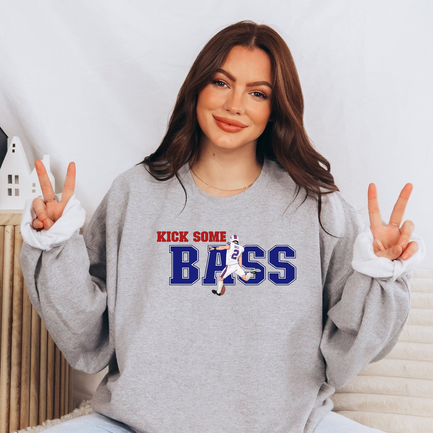 Kick Some Bass Buffalo Football Sweatshirt