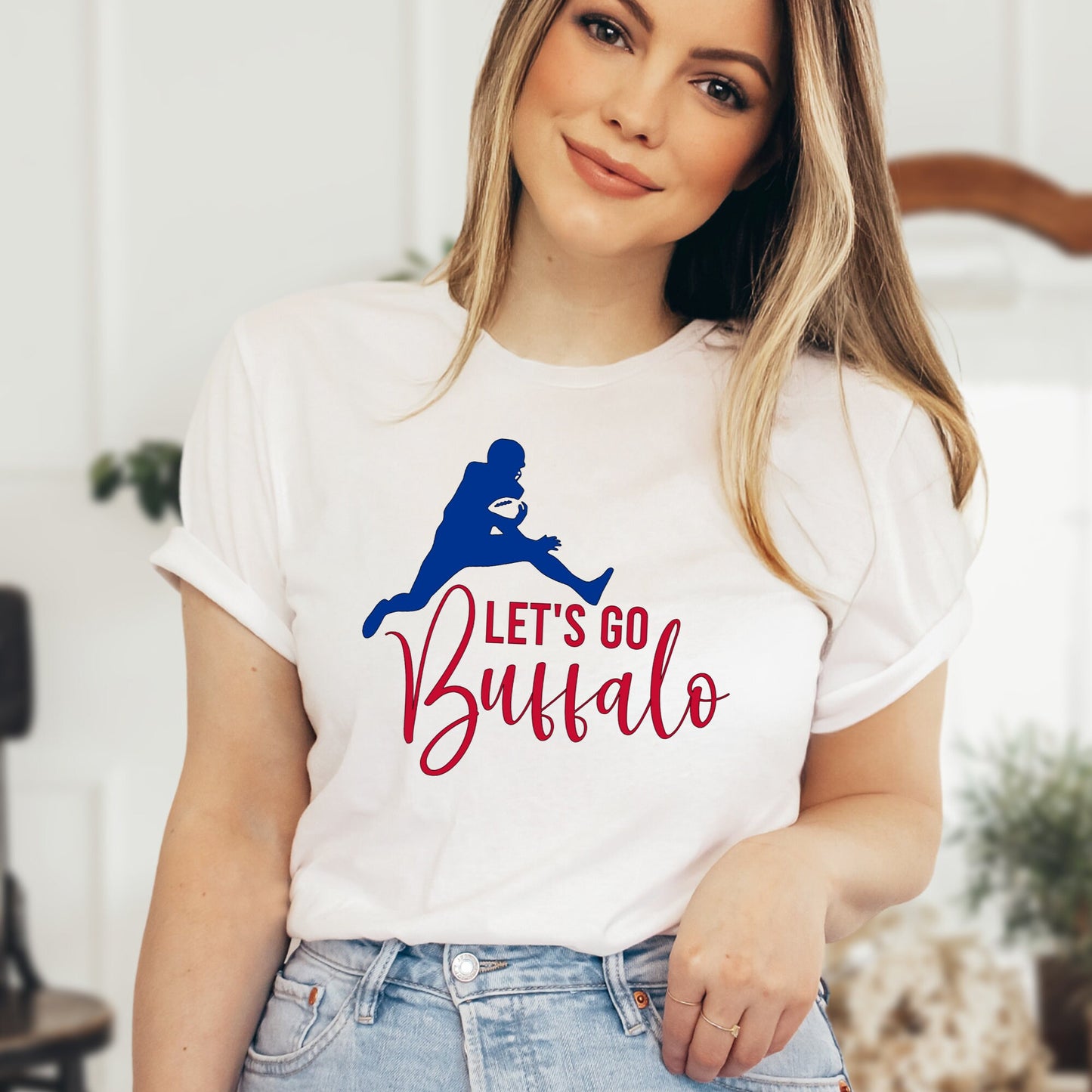 Let's Go Buffalo Blue Jumping Josh TShirt or Sweatshirt