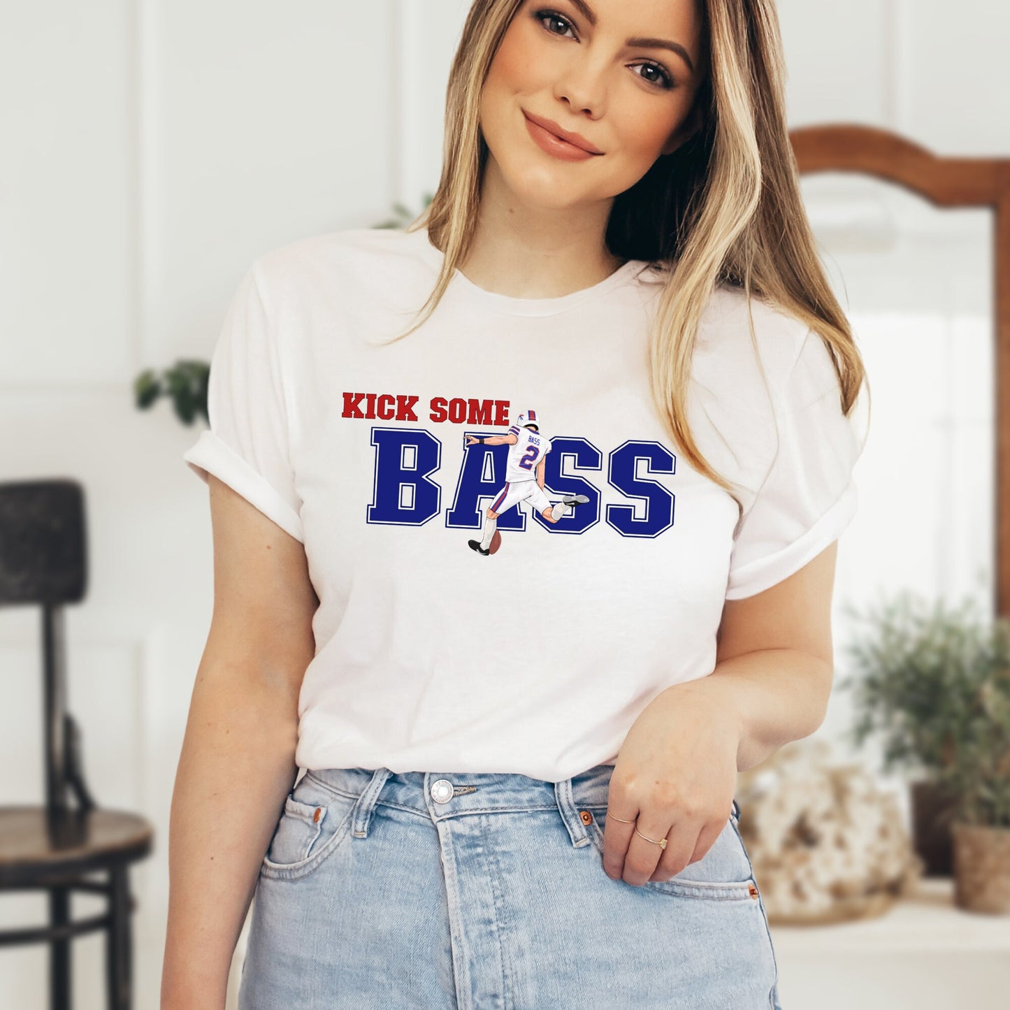 Kick Some Bass Buffalo Football Sweatshirt