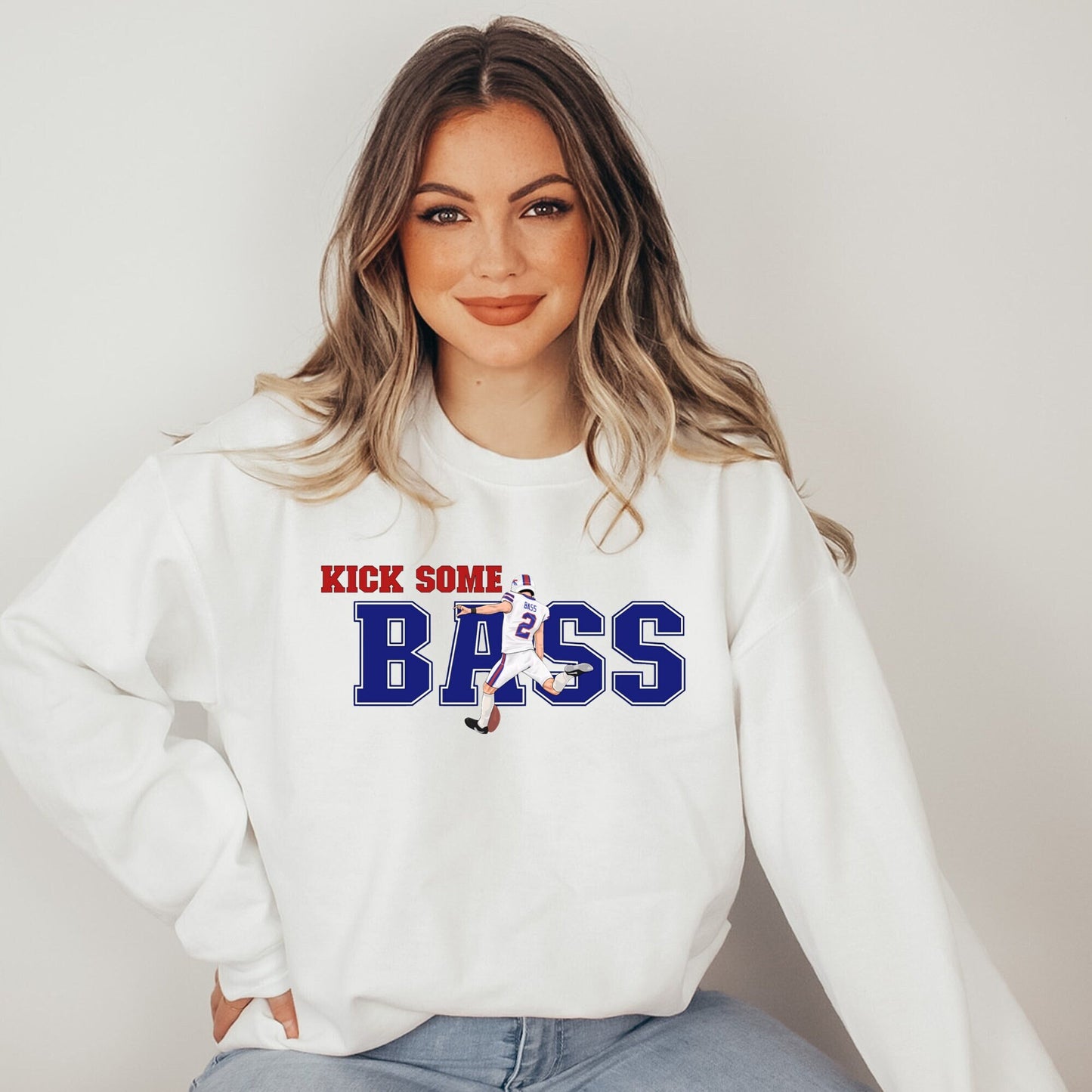 Kick Some Bass Buffalo Football Sweatshirt