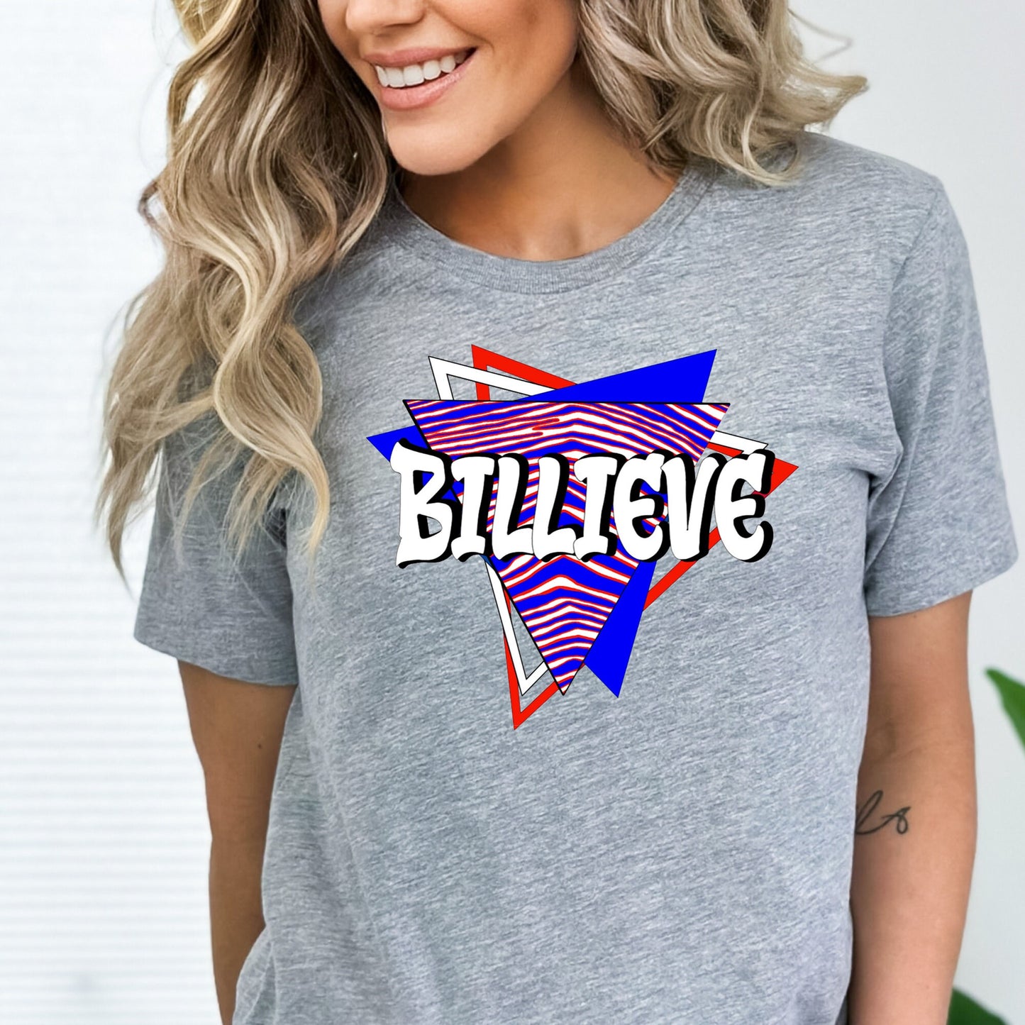 Billieve 90s Retro VIntage Design Zubaz Triangle Unisex t-shirt