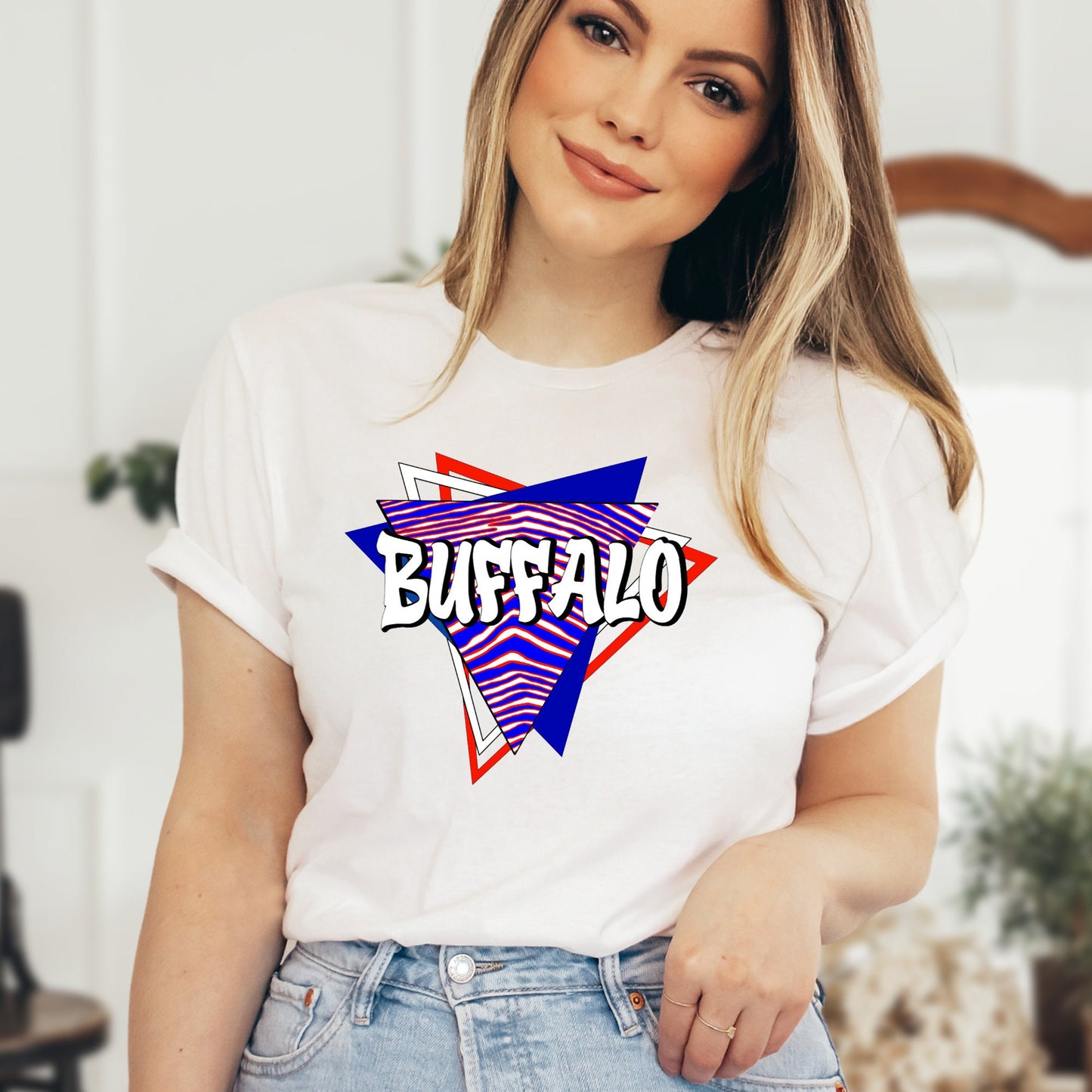 90s Zubaz Triangle Logo Throwback Buffalo Unisex t-shirt or sweatshirt