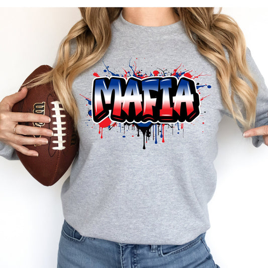 Mafia Graffiti Drip Paint Buffalo Football Unisex t-shirt or sweatshirt