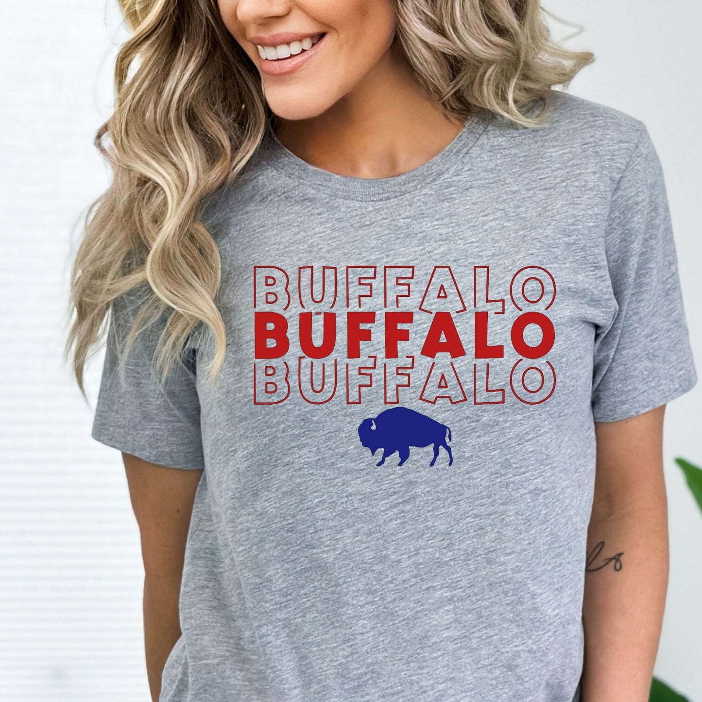 Buffalo Football Red Blue Shirt or Sweatshirt