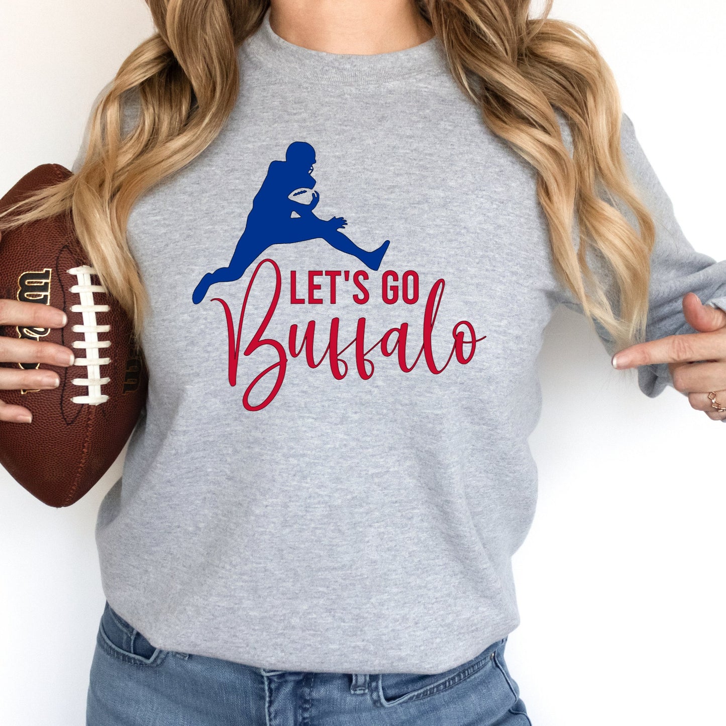 Let's Go Buffalo Blue Jumping Josh TShirt or Sweatshirt